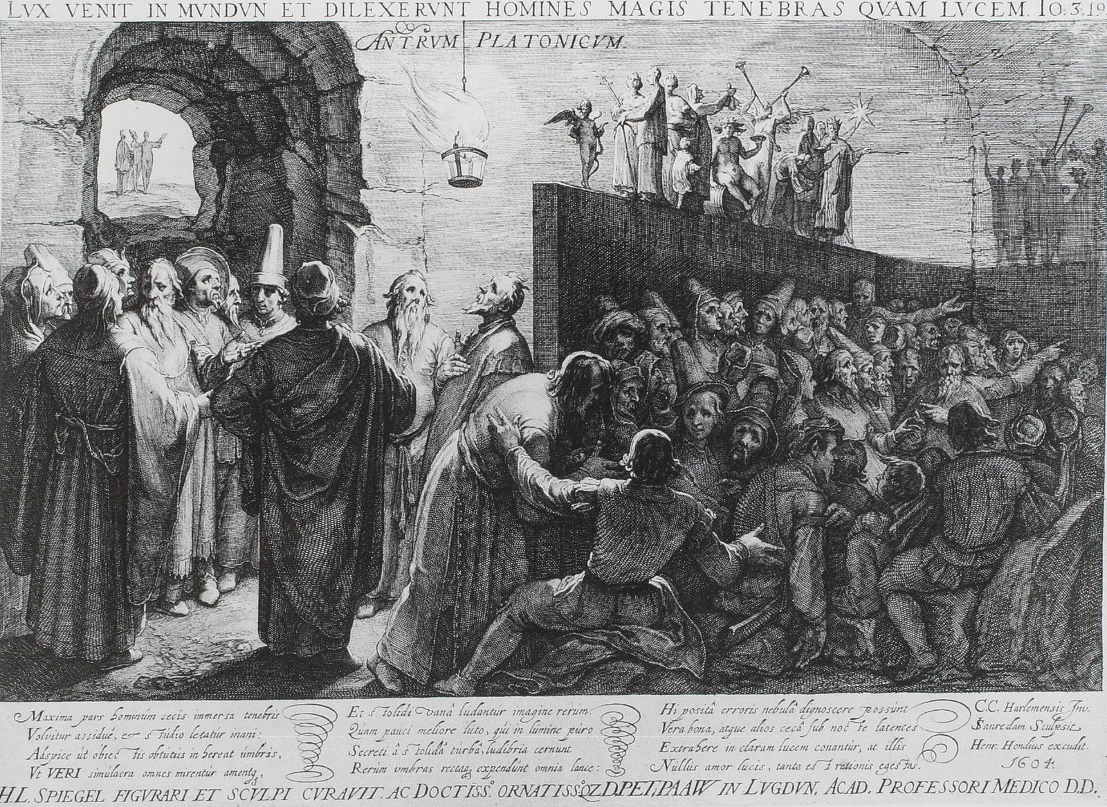 Antrum Platonicum, Jan Saenredam's 1604 engraving of Plato's cave